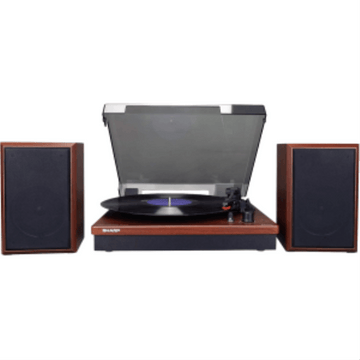 SHARP RP-TT70 Platine vinyle tout-en-un avec enceintes stéréo de bibliothèque et Bluetooth ? Lecture à 3 vitesses