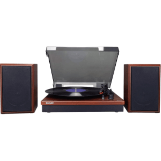 SHARP RP-TT70 Platine vinyle tout-en-un avec enceintes stéréo de bibliothèque et Bluetooth ? Lecture à 3 vitesses