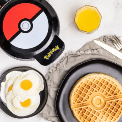 Pokémon Poké Ball Waffle Maker – Non-Stick Electric Waffle Iron – Gotta Catch 'Em All Breakfast