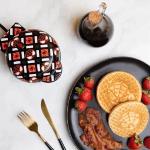 Marvel Miles Morales Spider-Man Mini Waffle Maker ? 4-Inch Personal Waffle Iron ? Brooklyn?s Own Breakfast