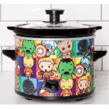 Marvel Avengers Kawaii 2-Quart Slow Cooker ? Compact Character Crock Pot for Dips and Small Meals