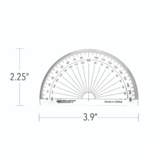 180? 4? Protractor ? Bulk / 
Rapporteur d?angle 180? de 4 po - en vrac