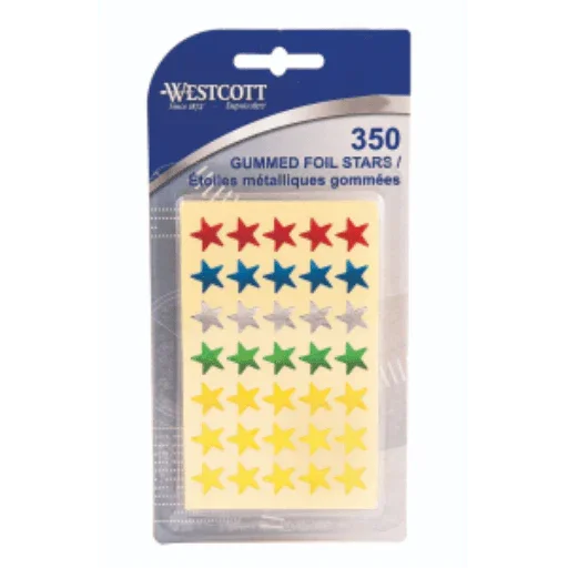 Assorted Coloured Stars, 350/Pkg. / 
?toiles couleurs assorties ? paquet de 350