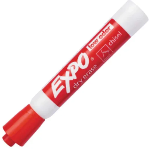 EXPO Dry Erase Marker, Low Odor Ink, Red, Chisel Tip, 1 Count