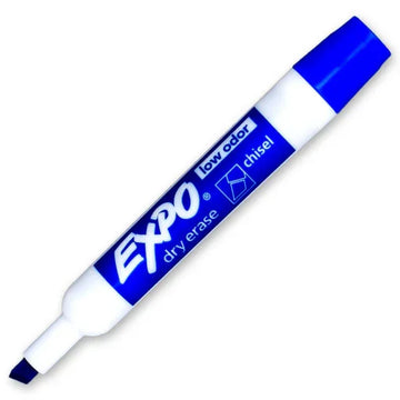 EXPO Dry Erase Marker, Low Odor Ink, Blue, Chisel Tip, 1 Unit