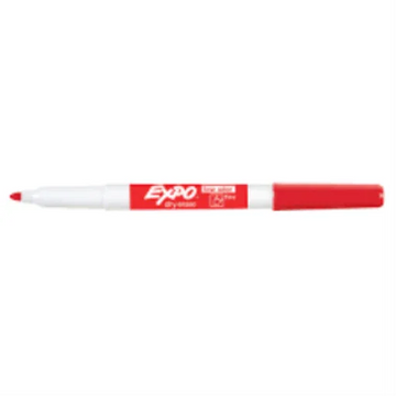 EXPO Dry Erase Marker, Low Odour Ink, Red, Fine Tip, 1 Unit