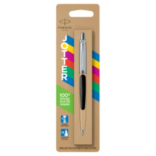 Parker Jotter Originals Ballpoint Pen, Classic Black Finish, Medium Point, Blue Ink