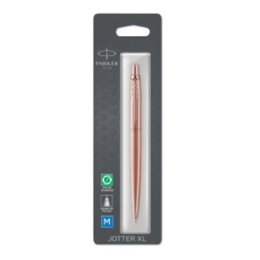 Parker Jotter XL Ballpoint Pen, Monochrome Matte Rose Gold, Medium Point, Blue Ink, Blister Pack