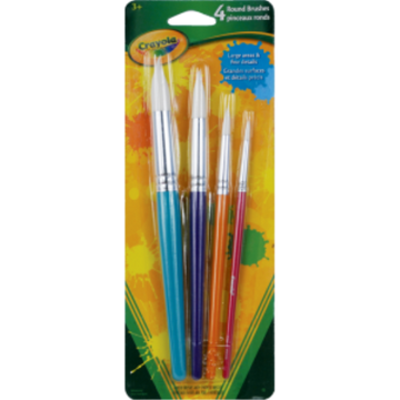 4 Assorted Round Paint Brushes