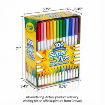 100 Super Tips Washable Markers