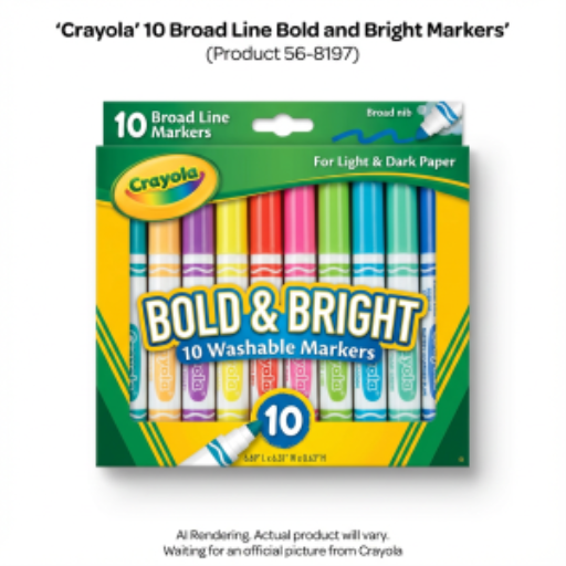 10 Broad Line Bold and Bright Markers
