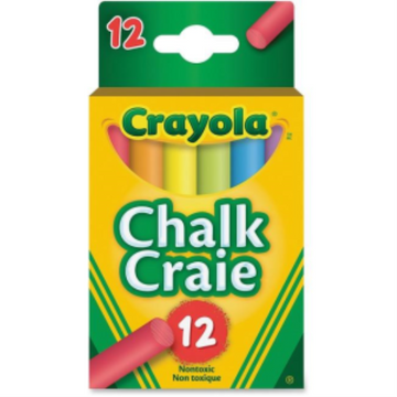 12 Coloured Dustless Chalk