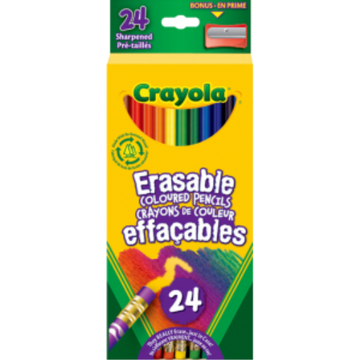 24 Erasable Coloured Pencils