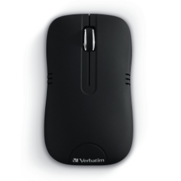 Verbatim Commuter Series Wireless Optical Mouse ? 1200 DPI, 2.4GHz Nano Receiver, Ambidextrous Design ? Matte Black (99765)