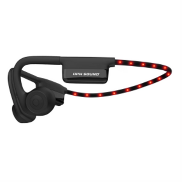OPN Sound Dashlyte+ Open Ear Headphones with LED Safety Light Strip – Black (OS4500BL)