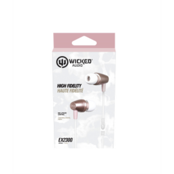 Écouteurs filaire  intra-auriculaires avec micro, or rose EX2300 Line
