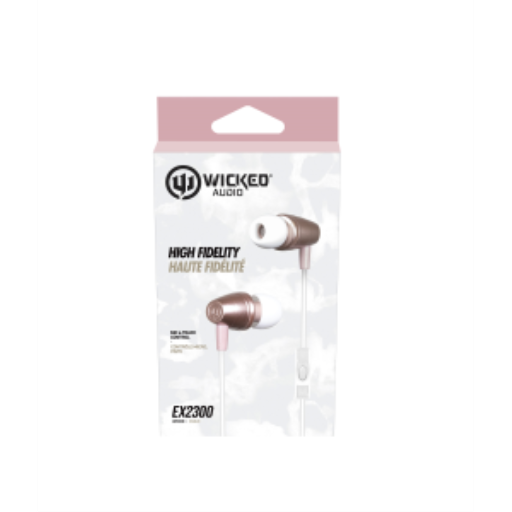 Écouteurs filaire  intra-auriculaires avec micro, or rose EX2300 Line