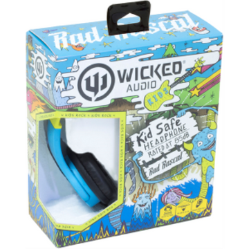 Casque d'écoute supra-auriculaire Rad Rascals pour enfants bleu ciel et slime