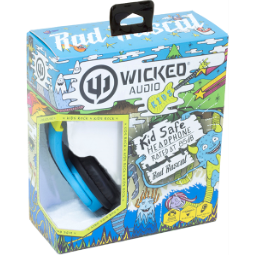 Casque d'écoute supra-auriculaire Rad Rascals pour enfants bleu ciel et slime