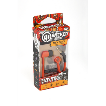 Havok In-Ear Headset with Mic, Cherry
