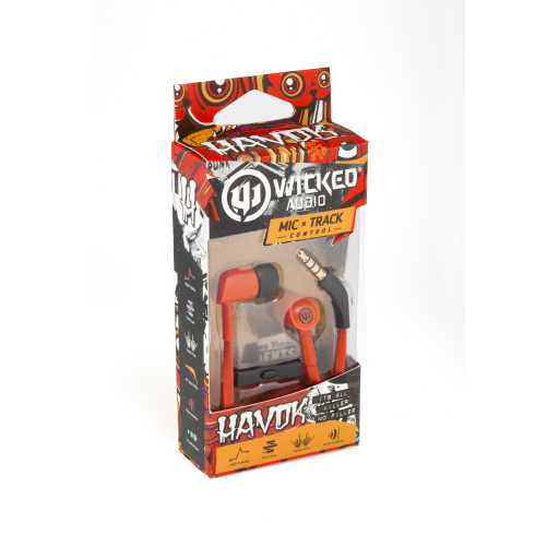 Havok In-Ear Headset with Mic, Cherry