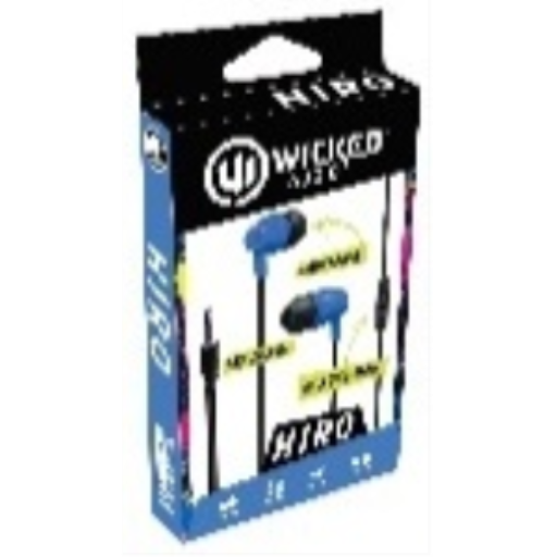 Hiro In-Ear Headphones with Mic, Blue