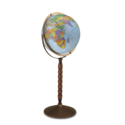Replogle Treasury Globe 12"/30Cm Diameter Blue Ocean Floor Globe With Metal And Full Meridian (English) - Distribution Conrad
