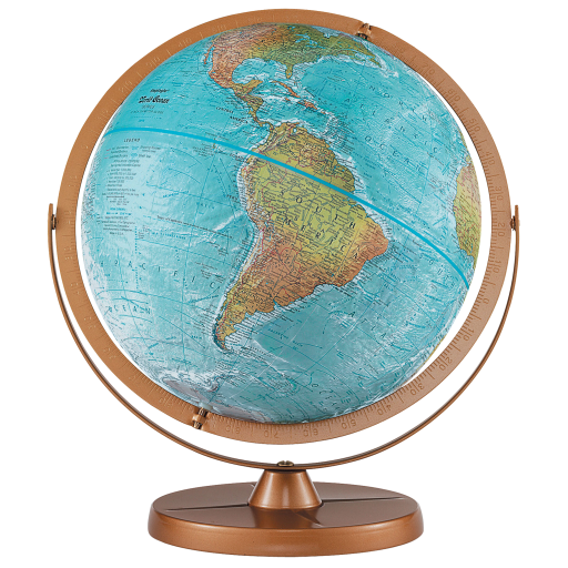 Atlantis 12"/30Cm Diameter Blue Ocean Desk Globe With Metal And Full Meridian (English) - Distribution Conrad