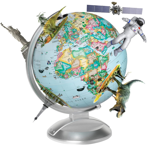 Globe 4 Kids-10"/25Cm Diameter Illuminated Globe With Augmented Reality (French) - Distribution Conrad