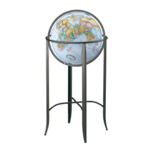 Trafalgar 16"/40.5 Cm Diameter Blue Ocean Floor Globe (French) - Distribution Conrad