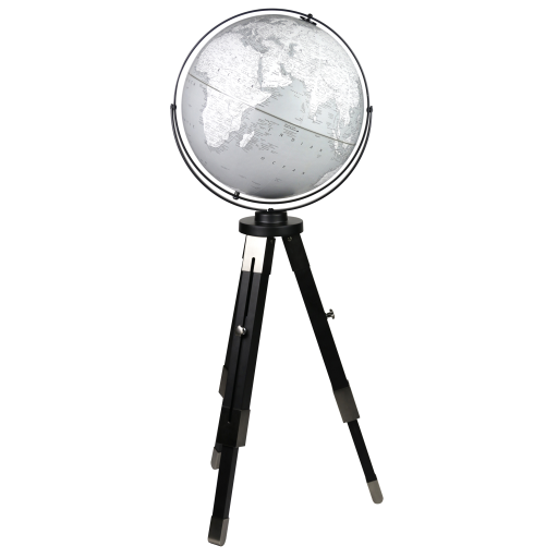 Willston 16"/40.5 Cm Diameter Gray Ocean Floor Globe (English) - Distribution Conrad
