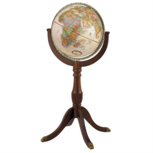 Sherbrooke 16"/40.5 Cm Diameter Antique Ocean Floor Globe (English) - Distribution Conrad