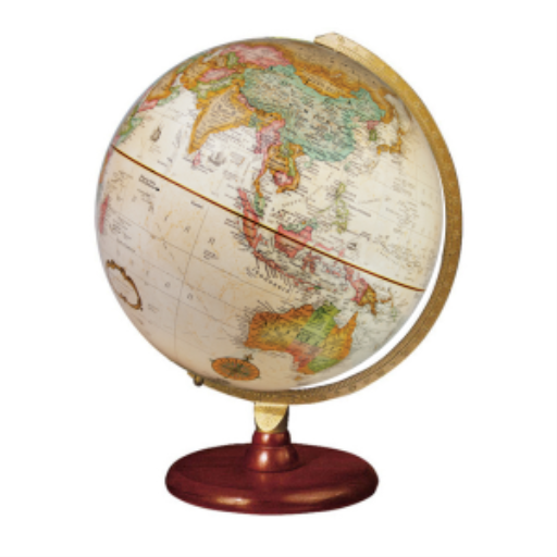 Piedmont 12"/30Cm Diameter Antique Ocean Desk Globe (French) - Distribution Conrad