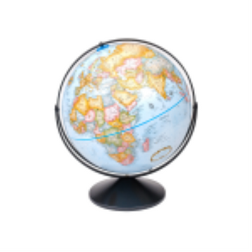 Eureka 16"/40.5Cm Diameter Blue Ocean Globe With Black Metal Full Meridan And Metal Base (English) - Distribution Conrad