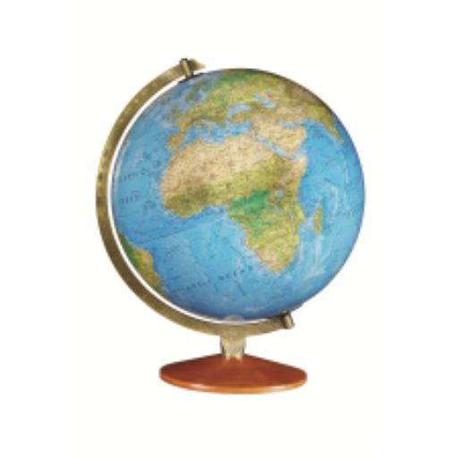 Odessa 12"/30Cm Diameter Blue Ocean Illuminated Desk Globe (English) - Distribution Conrad