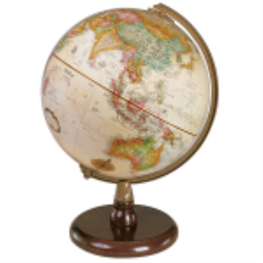 Quincy 9"/22.9Cm Diameter Antique Ocean Desk Globe (English) - Distribution Conrad