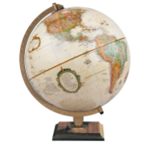 Spokane 12"/30Cm Diameter Antique Ocean Desk Globe (English) - Distribution Conrad
