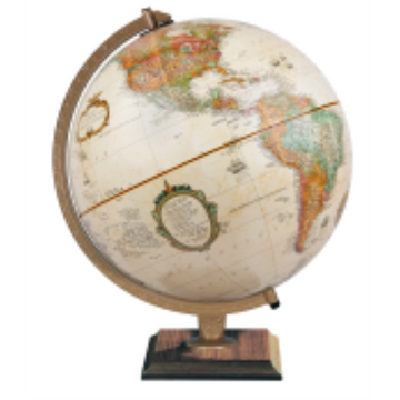 Spokane 12"/30Cm Diameter Antique Ocean Desk Globe (English) - Distribution Conrad