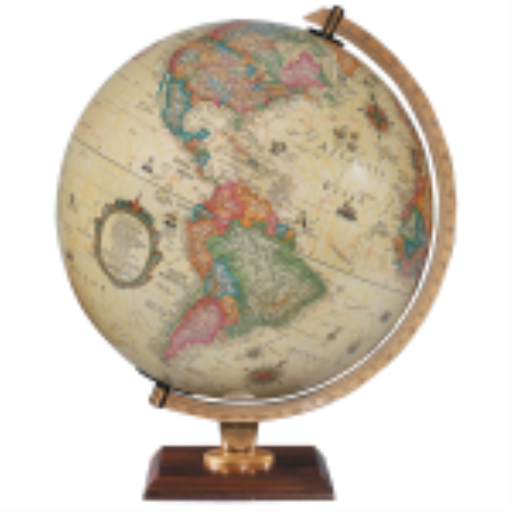 Forester 9"/22.9Cm Diameter Antique Ocean Desk Globe (French) - Distribution Conrad