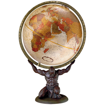 Atlas 12"/30Cm Diameter Bronze Metallic Ocean Desk Globe (English) - Distribution Conrad