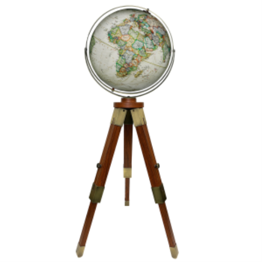 Replogle National Geographic Eaton III 16-inch Floor Globe - Adjustable Tripod Stand - Antique Ocean (MPN 24900) - Distribution Conrad