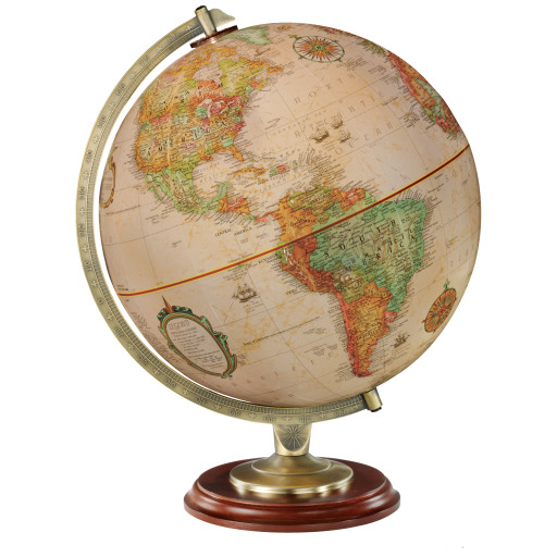Replogle Kingston Globe 12"/30Cm Diameter Antique Ocean Desk Globe (French) - Distribution Conrad