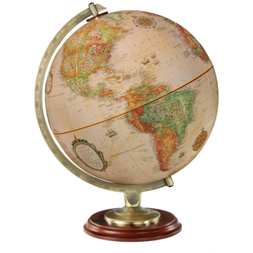Replogle Kingston Globe 12"/30Cm Diameter Antique Ocean Desk Globe (French) - Distribution Conrad