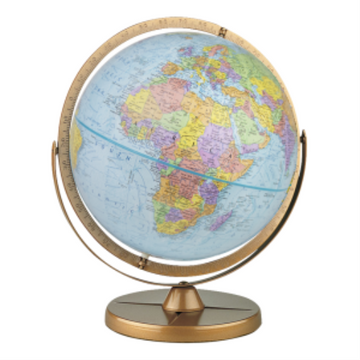 Replogle Pioneer Globe 12"/30Cm Diameter Blue Ocean Desk Globe With Metal And Full Meridian (French) - Distribution Conrad