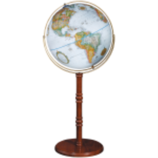 Edinburgh 16"/40.5 Cm Diameter Blue Ocean Floor Globe (English) - Distribution Conrad