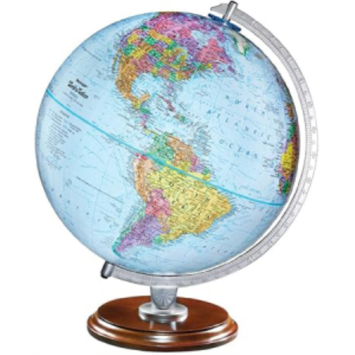 Replogle Student Globe 12"/30Cm Diameter Blue Ocean Desk Globe With Metal And Semi-Meridian (English) - Distribution Conrad