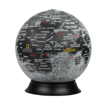 National Geographic Moon Globe 12"/30cm Diameter Illuminated Desk Globe (English) - Distribution Conrad