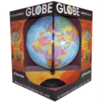 Globemaster 12"/30Cm Diameter Blue Ocean Desk Globe With Metal And Semi-Meridian (French) - Distribution Conrad