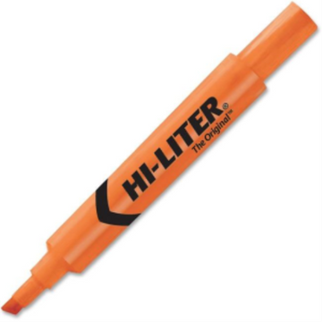 HILITER DESK STYLE, 12/BOX, FLUORESCENT ORANGE, INDIV