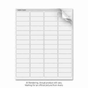 8195 WHITE, EASY PEEL, 1 3/4" X 2/3", PERMANENT,  25 SHEETS/